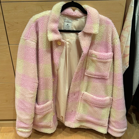 Lacoste Jackets & Blazers - Limited Edition Lacoste L!VE Sherpa-Like Cardi